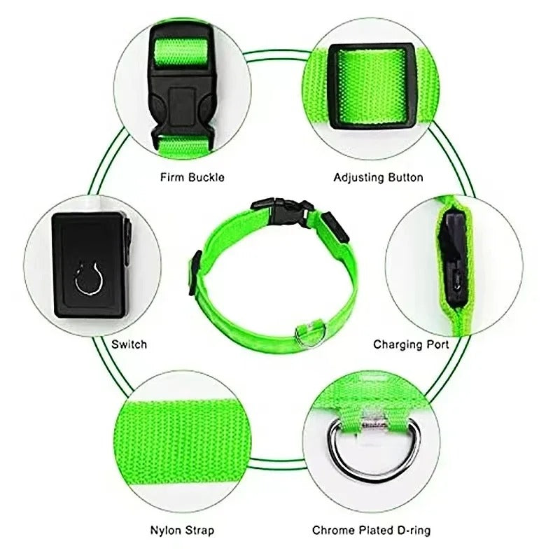 Buckle, light box, charging port, nylon strap and D-ring
